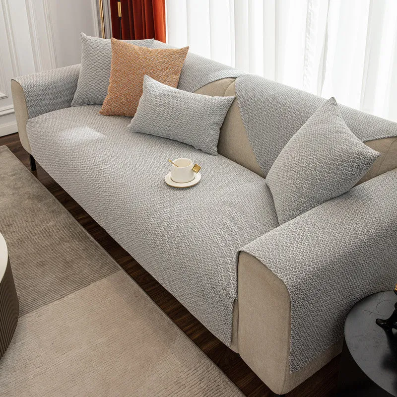 Washable Alpaca Linen Non-Slip Sofa/Couch Mat