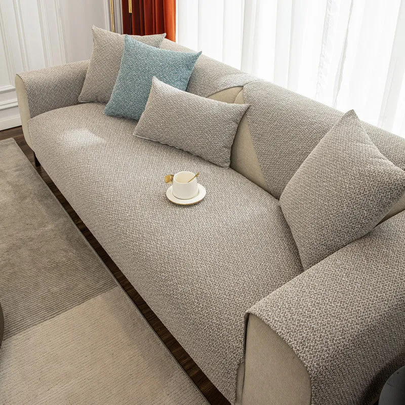 Washable Alpaca Linen Non-Slip Sofa/Couch Mat