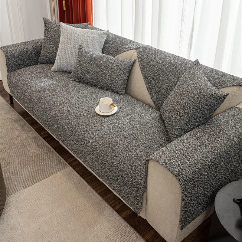 Washable Alpaca Linen Non-Slip Sofa/Couch Mat