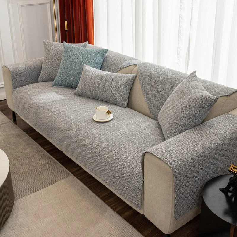 Washable Alpaca Linen Non-Slip Sofa/Couch Mat