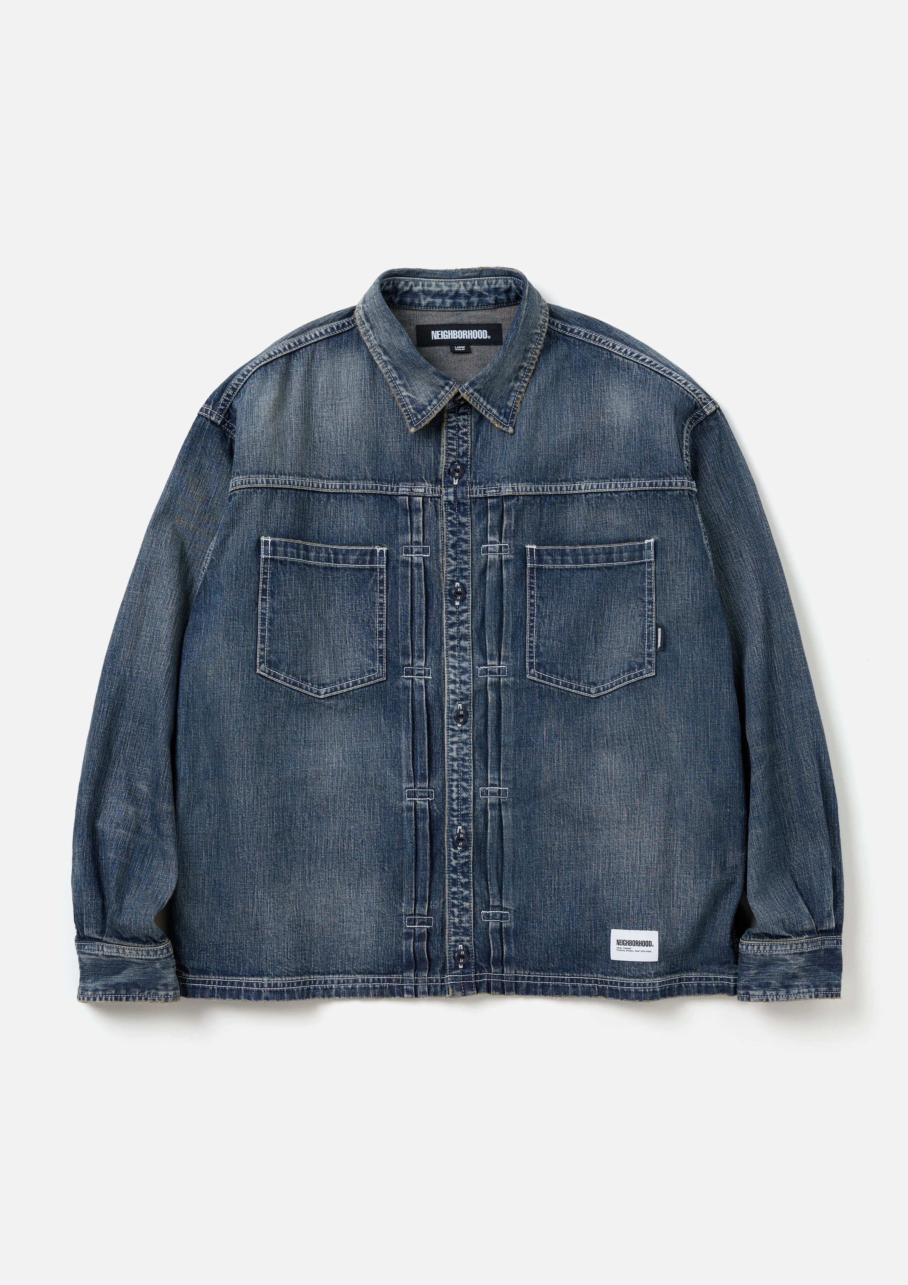 WASHED DENIM SHIRT LS