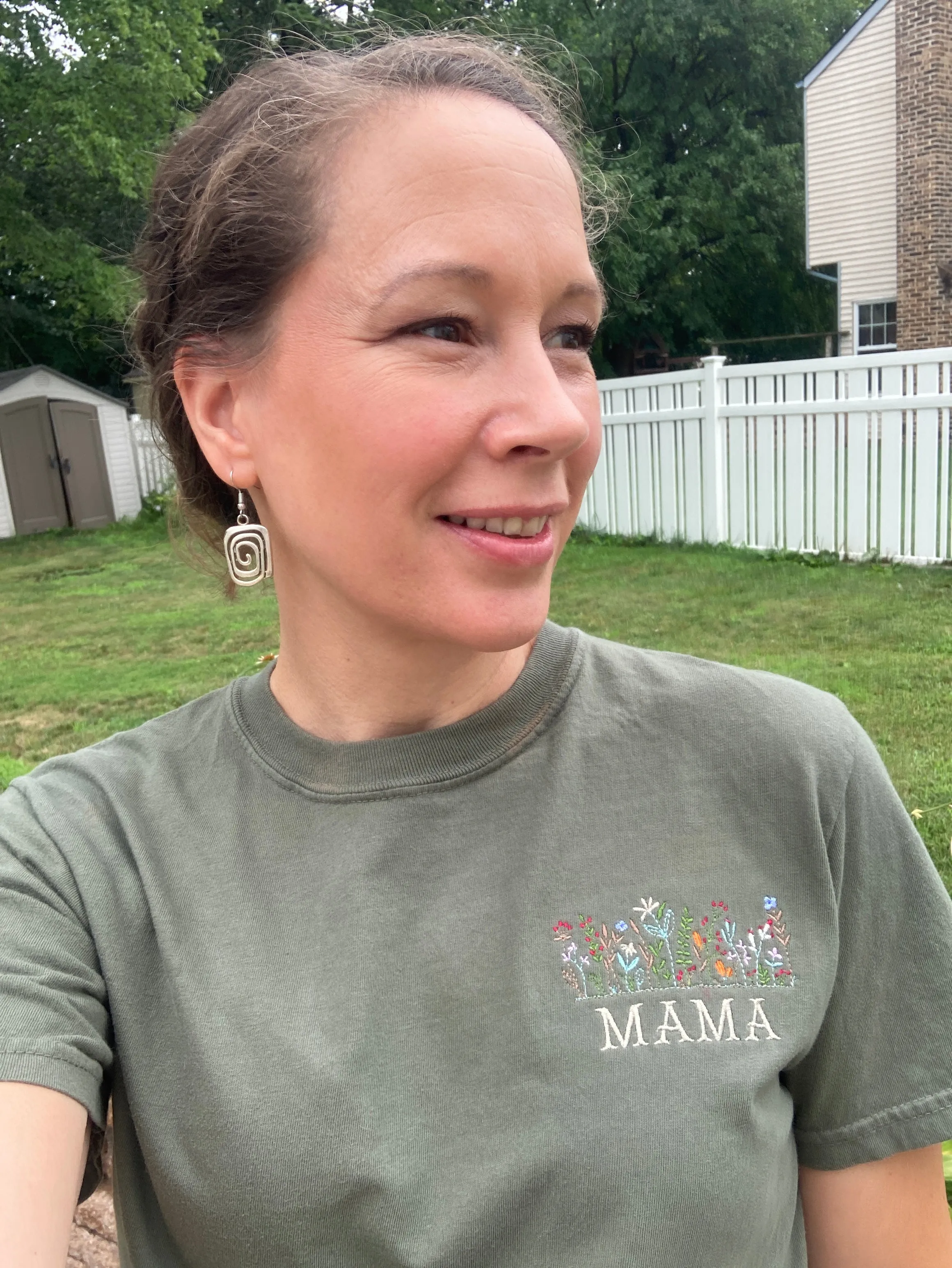 Wildflowers - Floral Mama Embroidered Shirt - Mom - Grammy - Comfort Colors Embroidered - Mommy