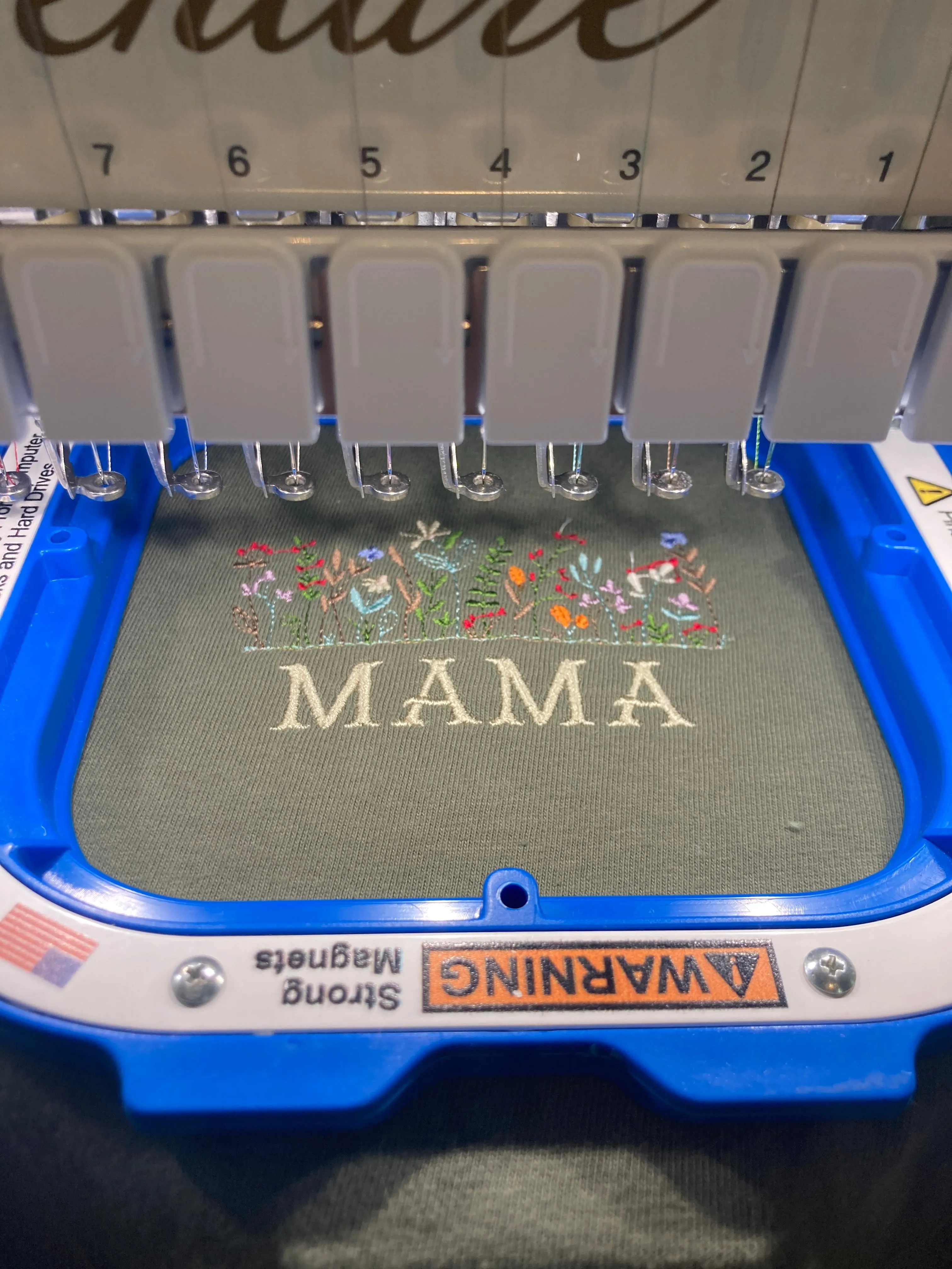 Wildflowers - Floral Mama Embroidered Shirt - Mom - Grammy - Comfort Colors Embroidered - Mommy