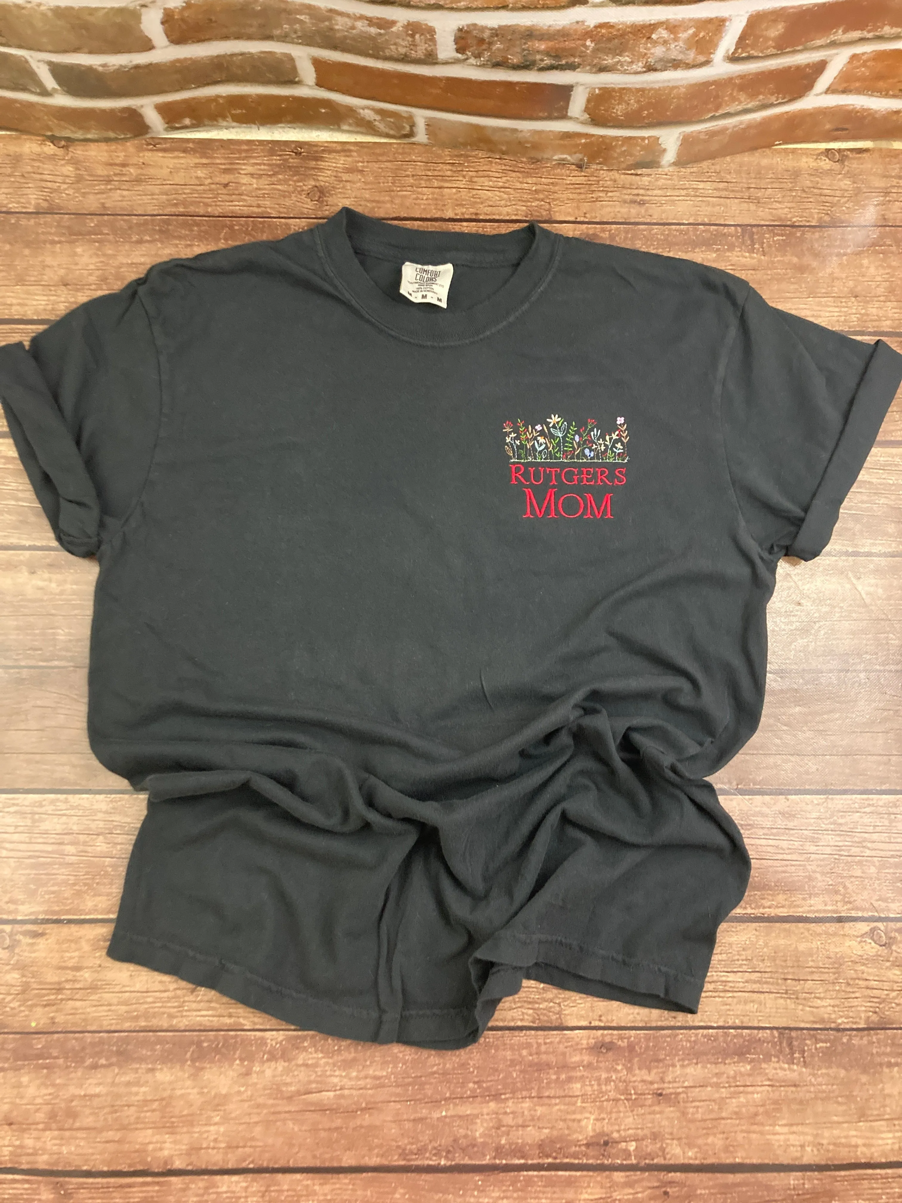 Wildflowers - Floral Mama Embroidered Shirt - Mom - Grammy - Comfort Colors Embroidered - Mommy