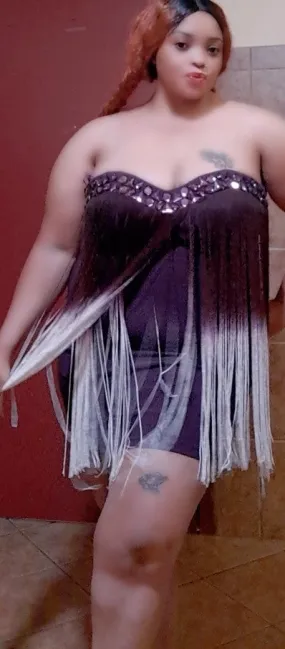Women mini dress with purple stone