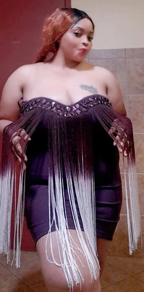 Women mini dress with purple stone
