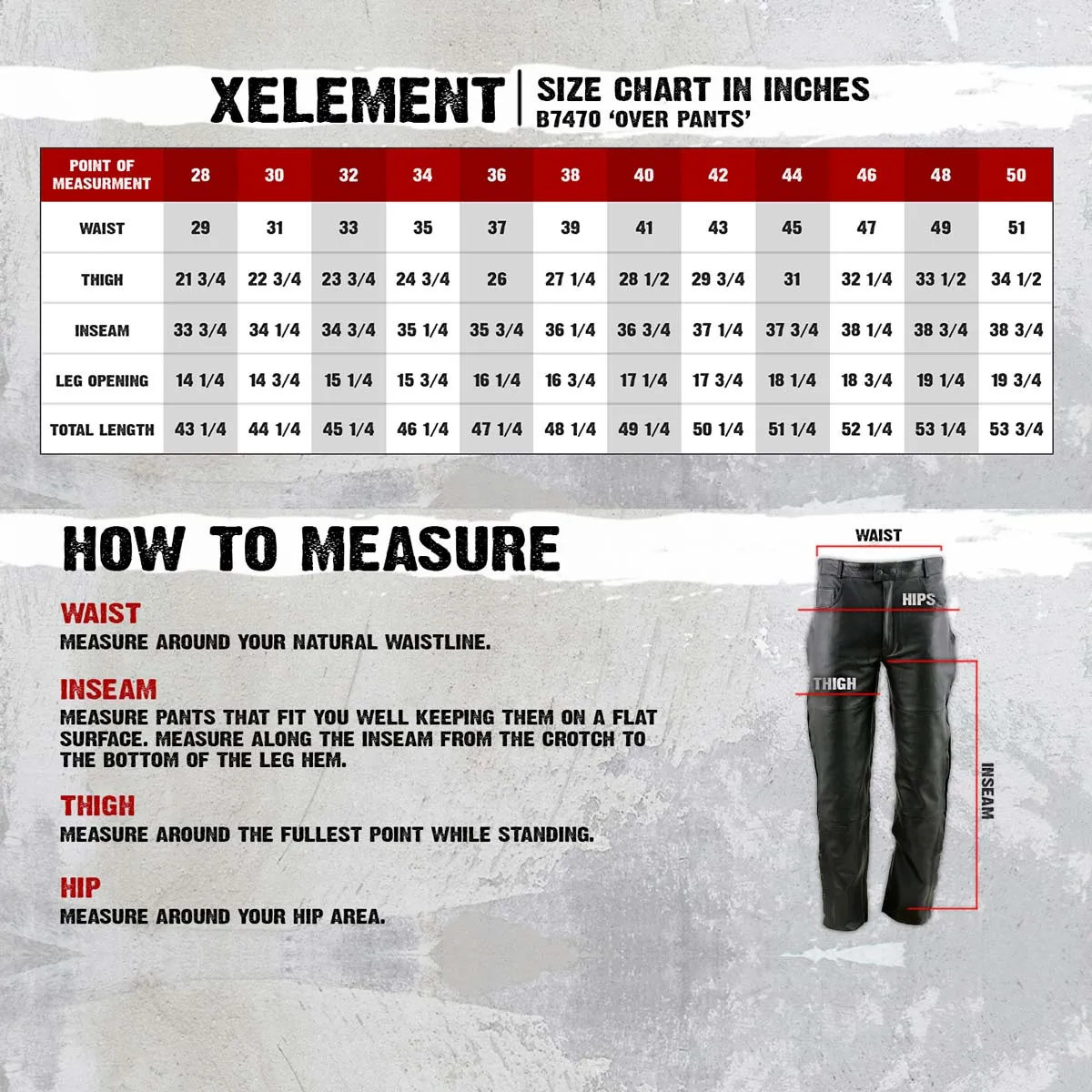 Xelement Men's Black Premium Leather Motorcycle Over Pants with Side