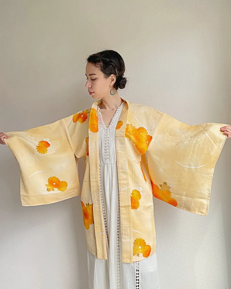 Yellow Chrysanthemum Haori Kimono Jacket